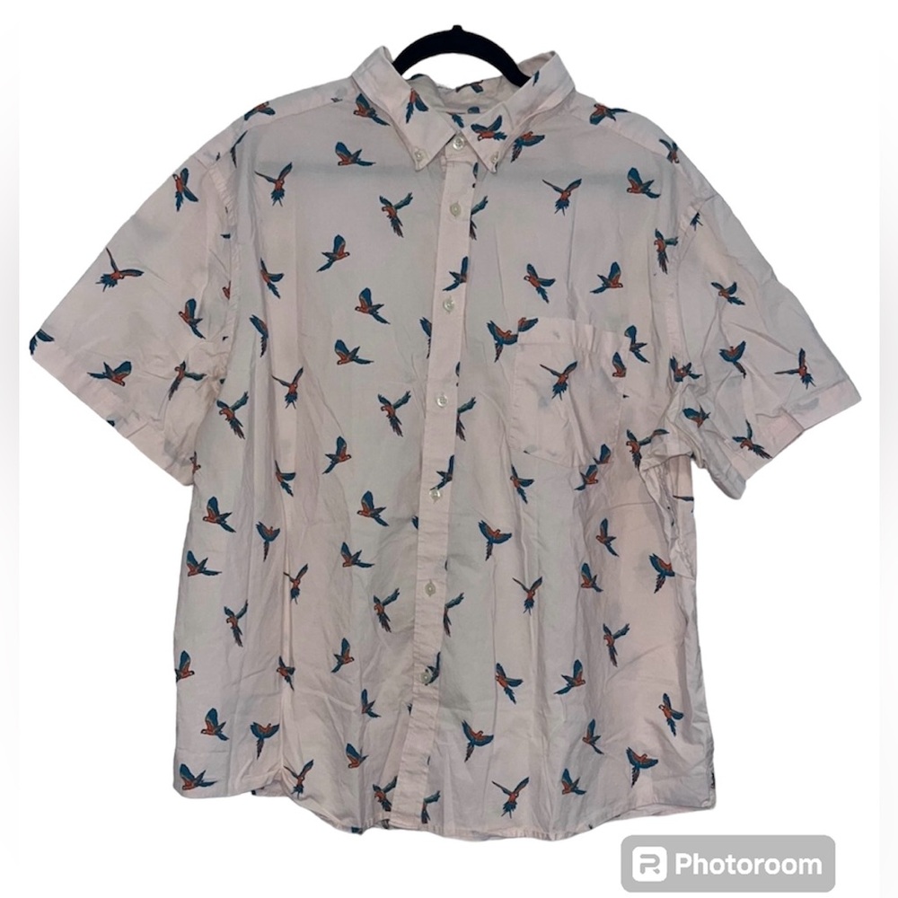 4/$25 Men’s Goodfellow & Co Parrot Button Down Shirt Size XXL